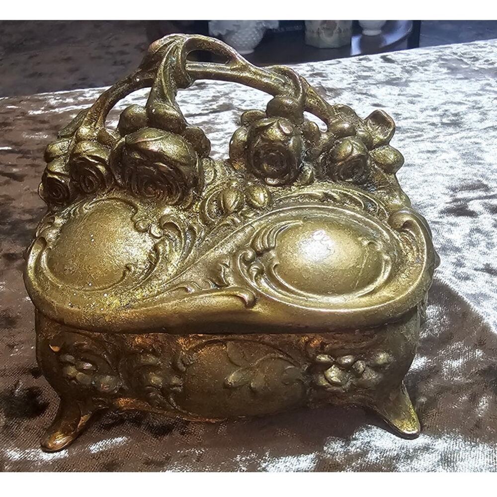 Early 20th Century Art Nouveau Jewelry Casket Trinket Box
